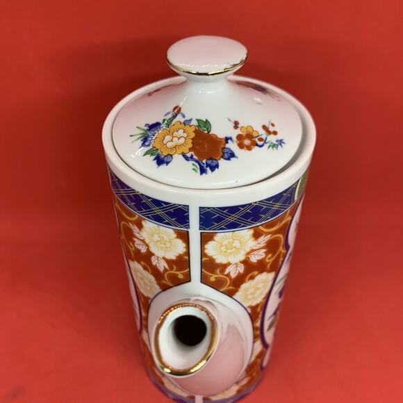 Japanese Tea Set Nishiki Ko-Imari Teapot 5-Cups and Saucers Ceramic - Picture 4 of 15